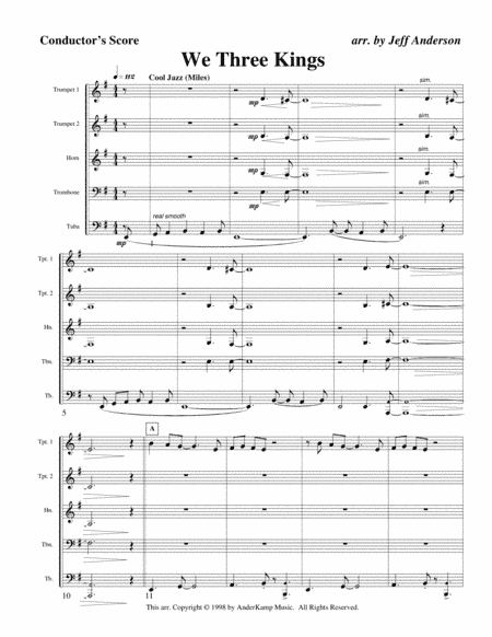 We Three Kings for Brass Quintet (arr. Jeff D. Anderson)