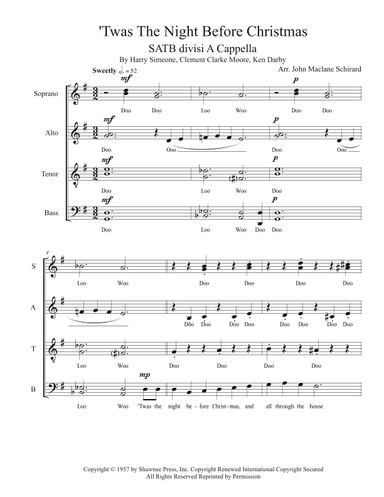 Twas The Night Before Christmas (arr. John Maclane Schirard)