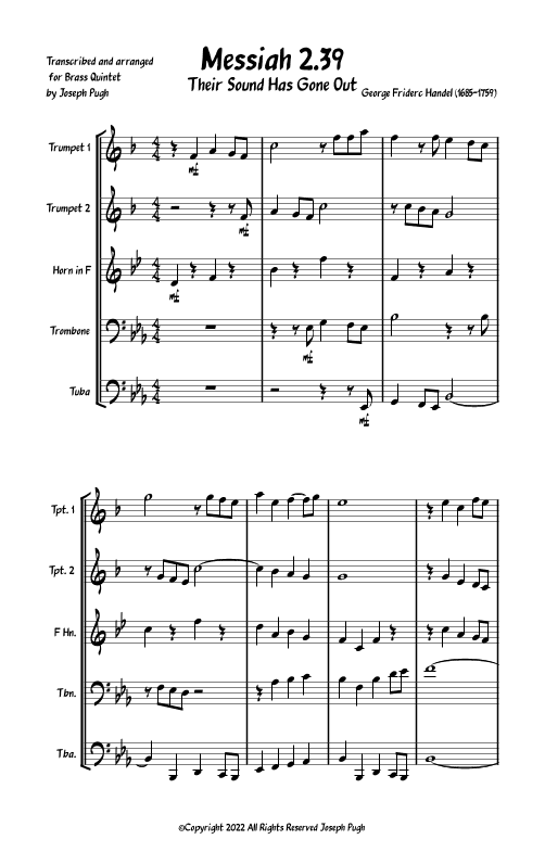 Messiah 2.39Their Sound Has Gone Out (arr. Joseph Pugh)