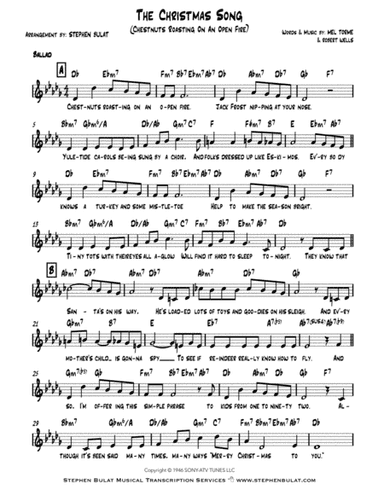 The Christmas Song (chestnuts Roasting On An Open Fire) (arr. Stephen Bulat)