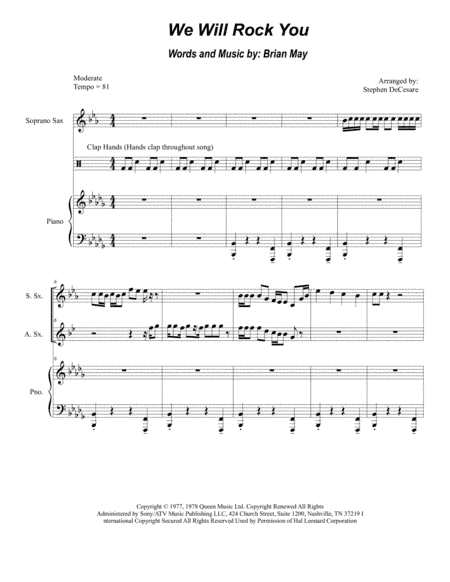 We Will Rock You (arr. Stephen DeCesare)