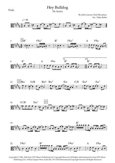 Hey Bulldog (arr. Fabio Britto)