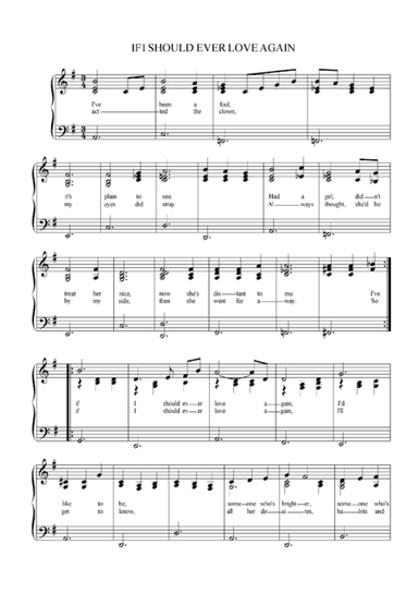 If I Should Ever Love Again