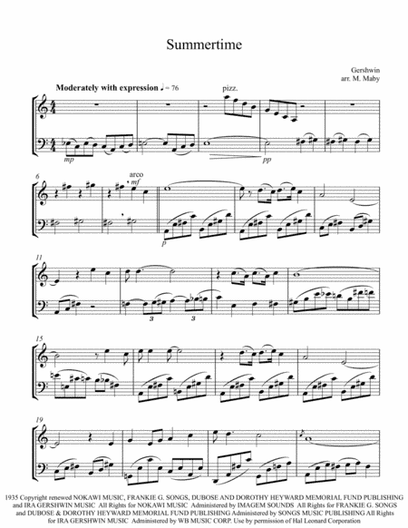 Summertime (arr. Marion Maby)