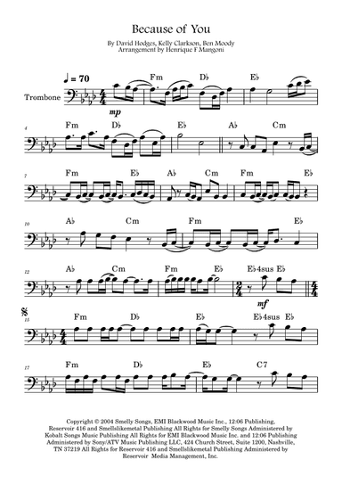 Because Of You (arr. Henrique F Mangoni)