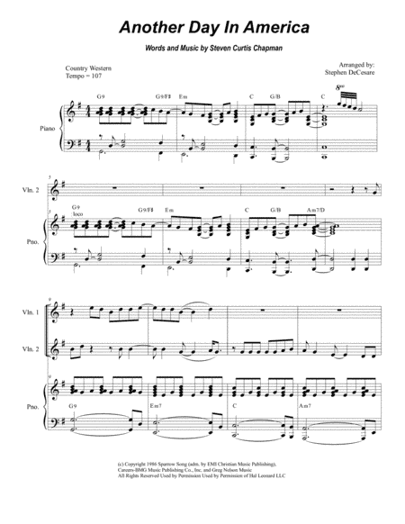 Another Day In America (arr. Stephen DeCesare)