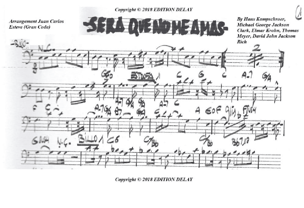 Sera Que No Me Amas (arr. juan carlos esteve / Gran Coda)