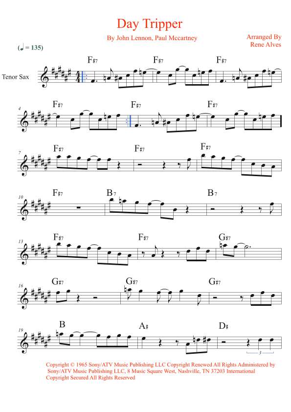 Day Tripper (arr. Rene Alves)