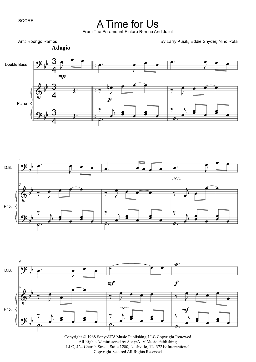 A Time For Us (love Theme) (arr. Rodrigo Ramos)