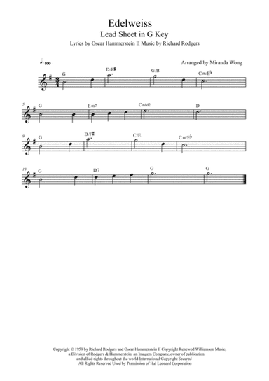 Edelweiss (arr. Miranda Wong)