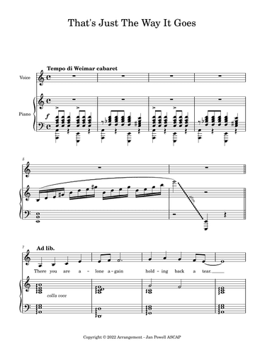That's Just The Way It Goes (arr. Jan Powell)