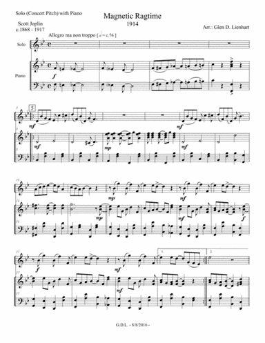 Magnetic Ragtime (arr. Glen D. Lienhart)