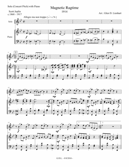 Magnetic Ragtime (arr. Glen D. Lienhart)