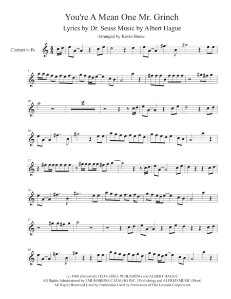 You're A Mean One, Mr. Grinch (arr. Kevin Busse)