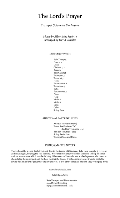 The Lord's Prayer (arr. David Winkler)