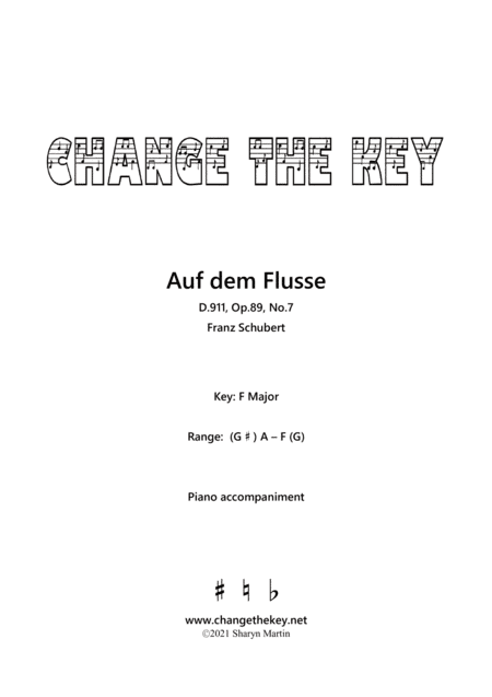 Auf dem Flusse F Major (arr. Sharyn Martin)