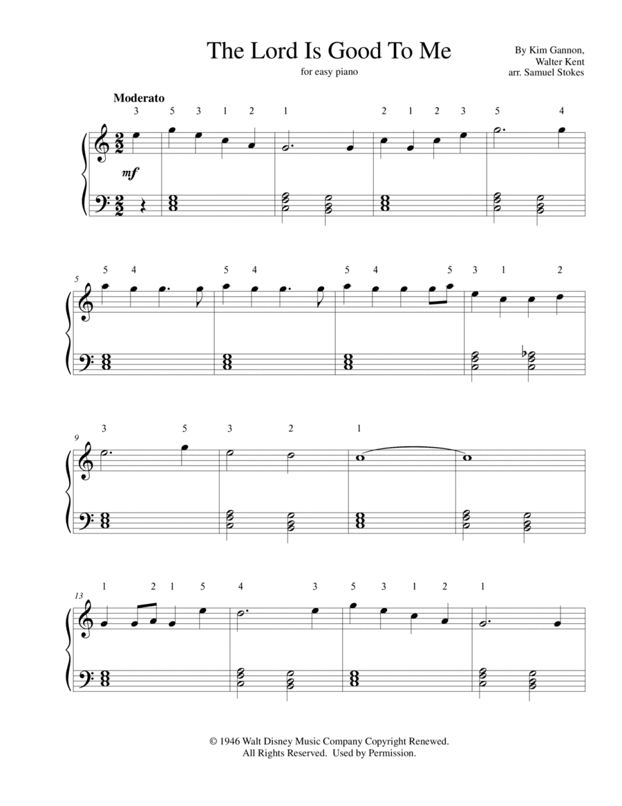 The Lord Is Good To Me (arr. Samuel Stokes)