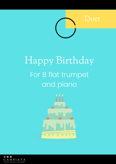 Happy Birthday - For B flat trumpet (solo) and piano (Easy/Beginner) (arr. Levy Nunes)