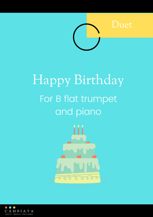 Happy Birthday - For B flat trumpet (solo) and piano (Easy/Beginner) (arr. Levy Nunes)