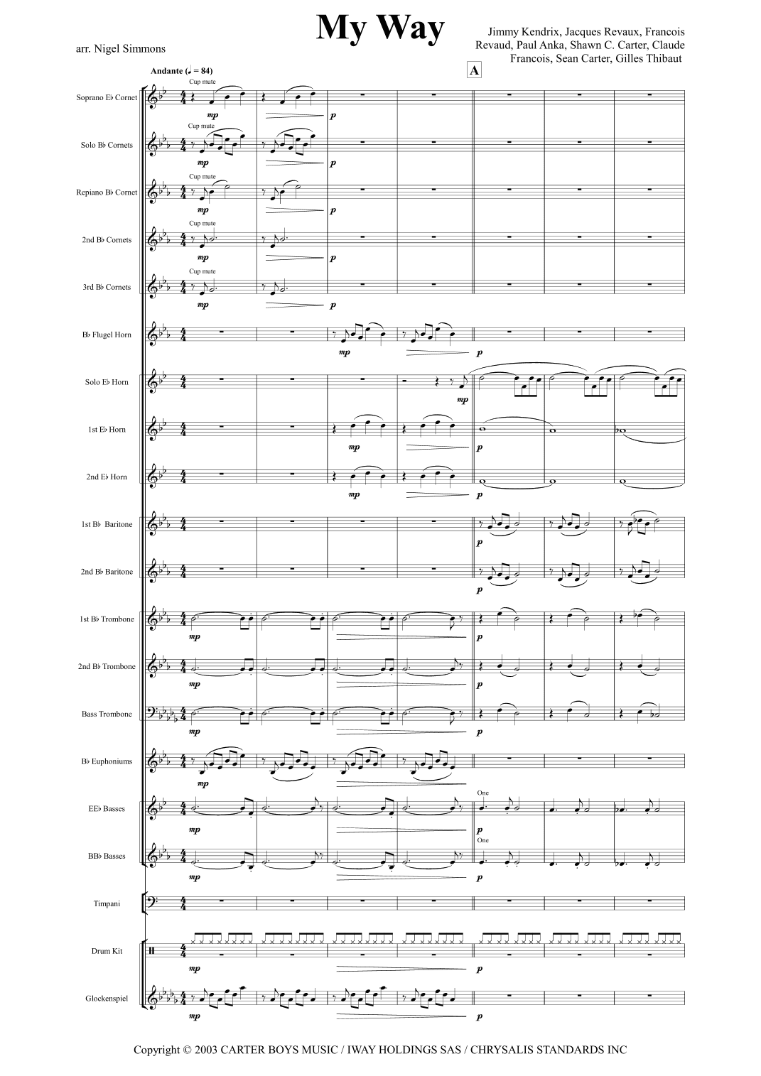 I Did It My Way (arr. Nigel Simmons)