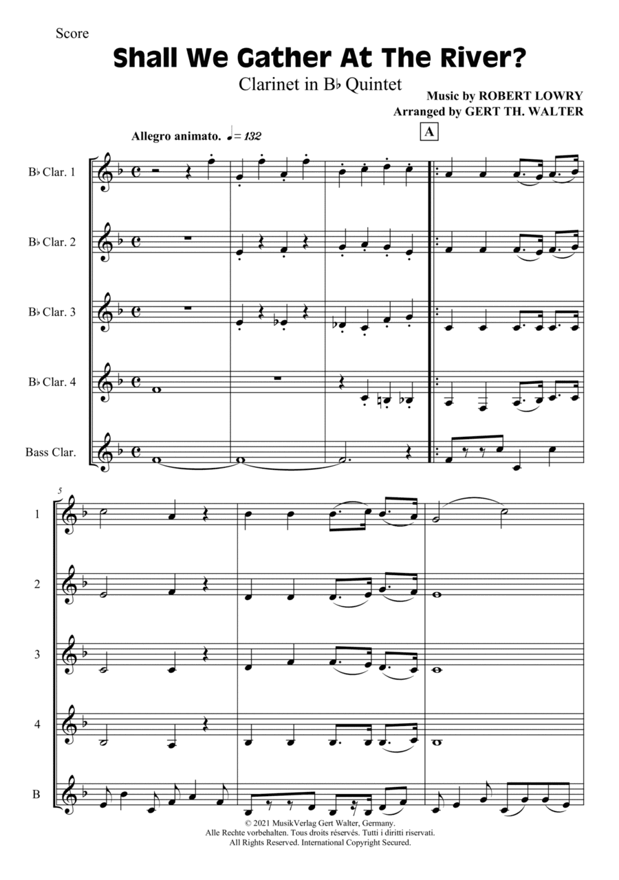 Shall We Gather At The River (arr. Gert Th. Walter)
