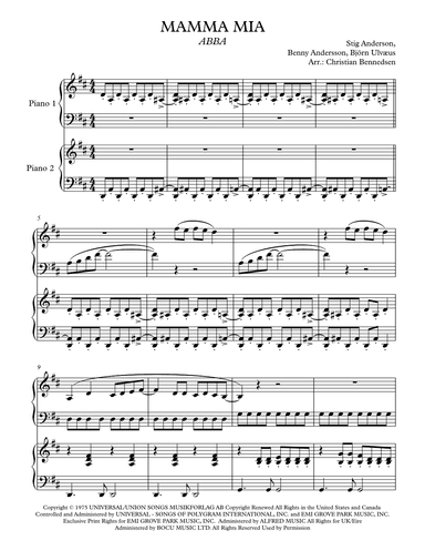 Mamma Mia (arr. Christian Bennedsen)