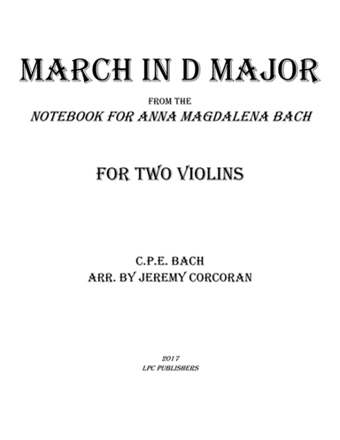 March in D Major from the Notebook for Anna Magdelena Bach (arr. Jeremy Corcoran)