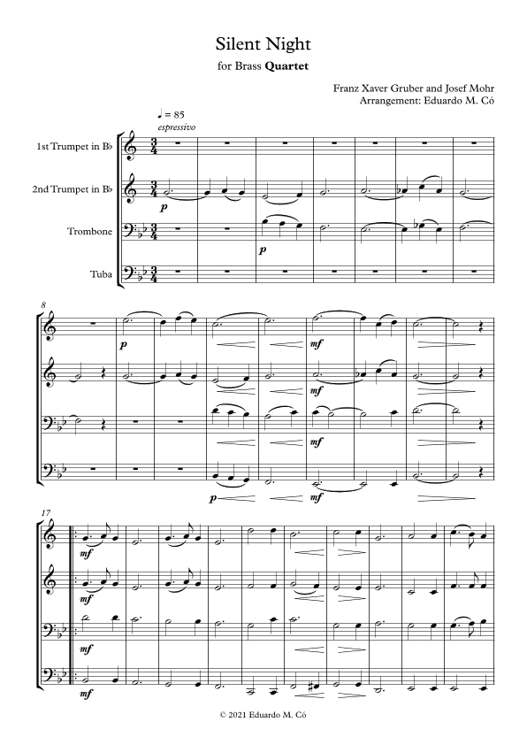 Silent Night (arr. Eduardo Mutz Có)