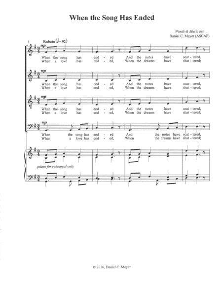 When the Song Has Ended