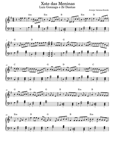 O Xote Das Meninas (arr. Vanessa Brande)