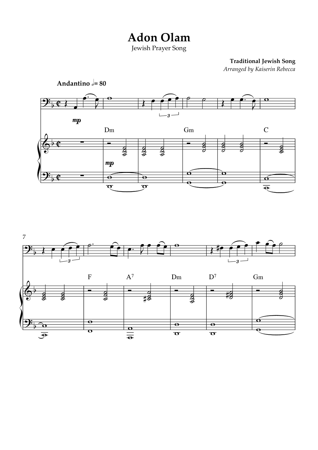 Adon Olam (Eternal Master) (arr. Kaiserin Rebecca)