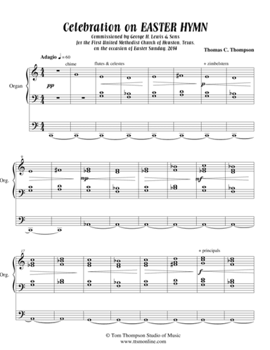 Celebration on EASTER HYMN (organ score) (arr. Thomas C. Thompson)