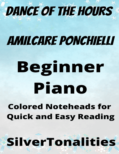 Dance of the Hours Beginner Piano Sheet Music with Colored Notation (arr. SilverTonalities)