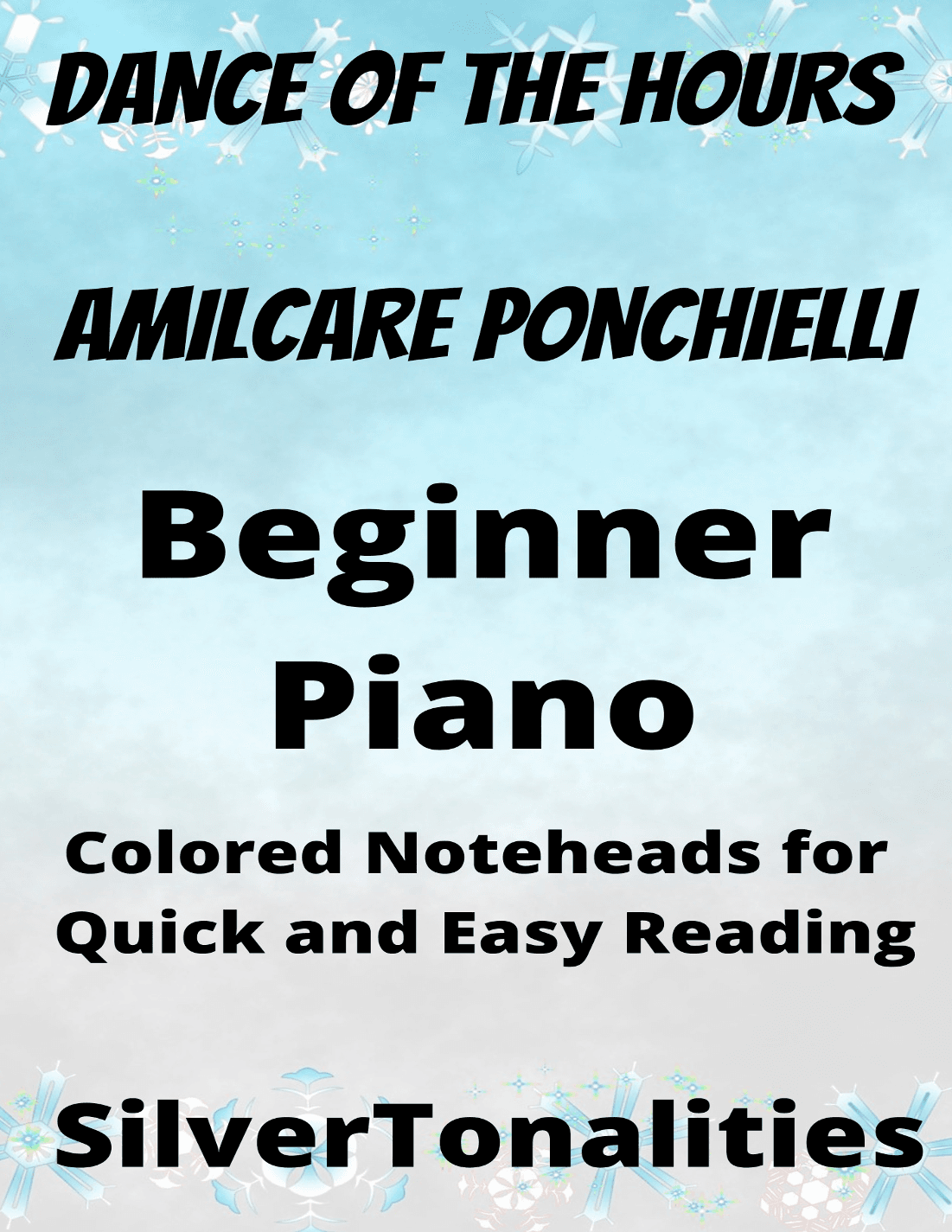Dance of the Hours Beginner Piano Sheet Music with Colored Notation (arr. SilverTonalities)