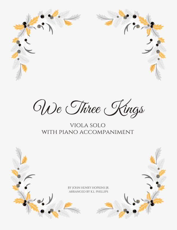 We Three Kings - Viola Solo with Piano Accompaniment (arr. K.L. Phillips)