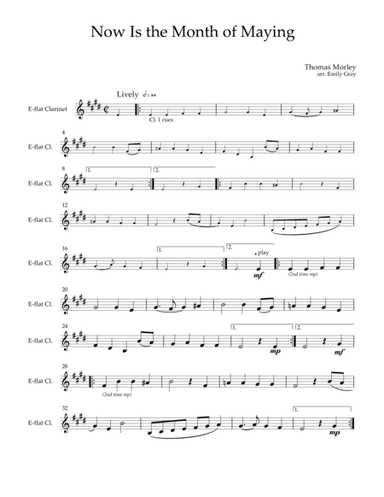 Now is the Month of Maying (Parts) (arr. Emily Gray)