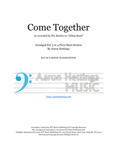 Come Together (arr. Aaron Hettinga)