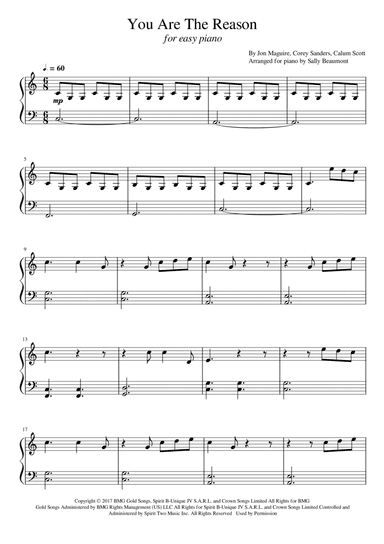 You Are The Reason (arr. Sally Beaumont)