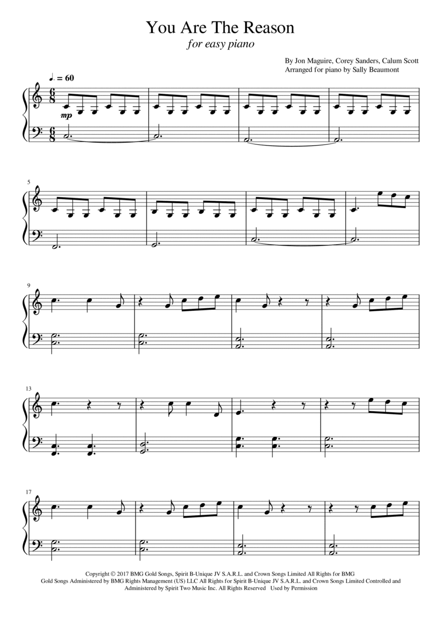 You Are The Reason (arr. Sally Beaumont)