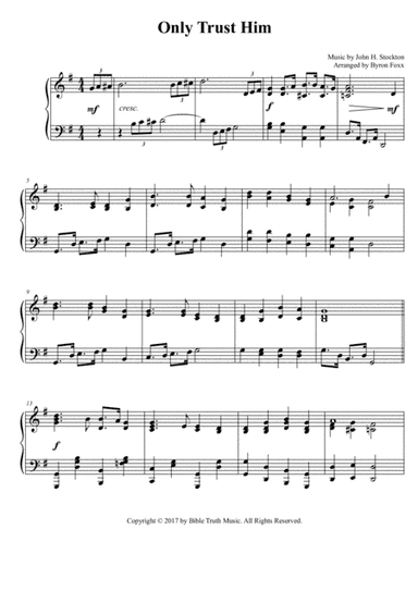 Only Trust Him (arr. Byron Foxx)