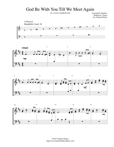 God Be with You till We Meet Again - for 3-octave handbell choir (arr. Samuel Stokes)