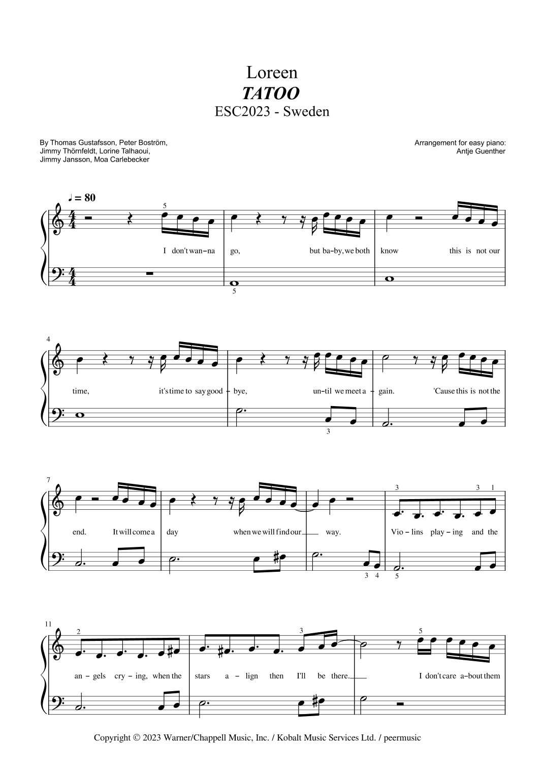 Tattoo (arr. Antje Günther)