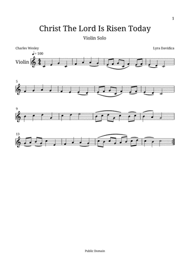 Christ The Lord Is Risen Today (arr. Aliese Watts)