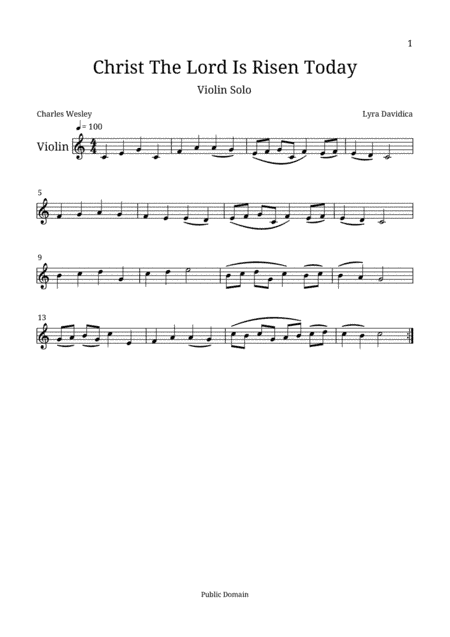Christ The Lord Is Risen Today (arr. Aliese Watts)