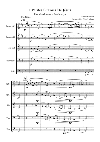 Petite Litanies De Jesus and Chanson Du Chasseur from L'Almanach Aux Images (arr. Chris Holmes)