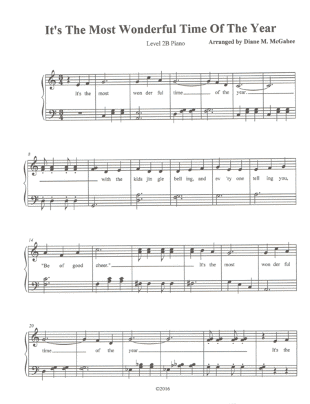 The Most Wonderful Time Of The Year (arr. Diane M. McGahee)