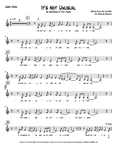 It's Not Unusual (arr. Nicholas Biancolin)