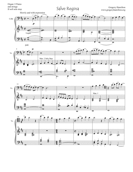 Salve Regina - for Cello and Organ