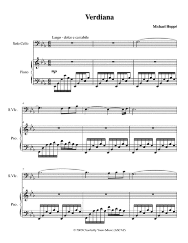 Verdiana (for Cello)