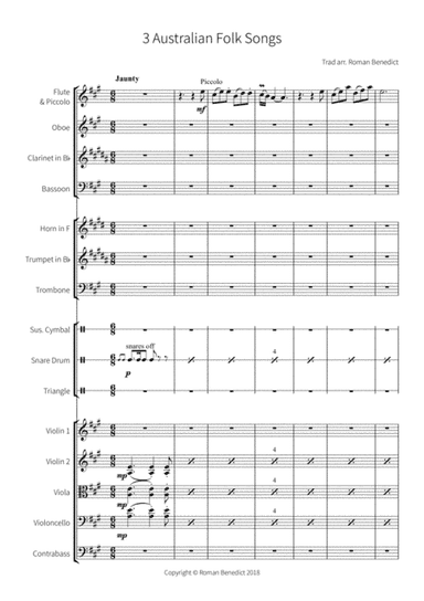 Three Australian Folk Songs (arr. Roman Benedict)